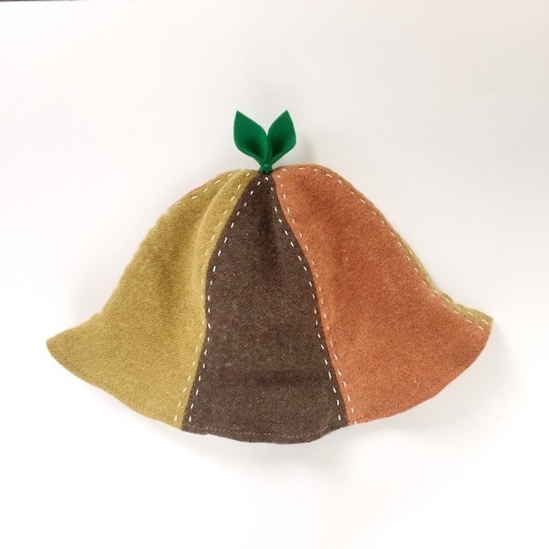 That is enormous! Linen wool leaf hat three colors - ผ้ากันเปื้อน - ผ้าฝ้าย/ผ้าลินิน หลากหลายสี