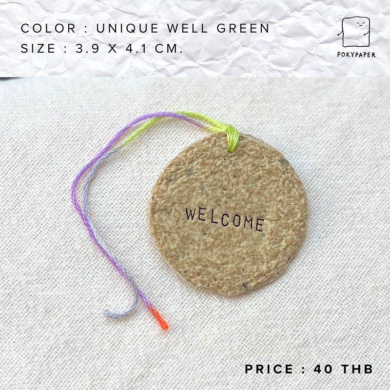 Tag/Card, cookie shape, Unique well green color - 其他 - 紙 