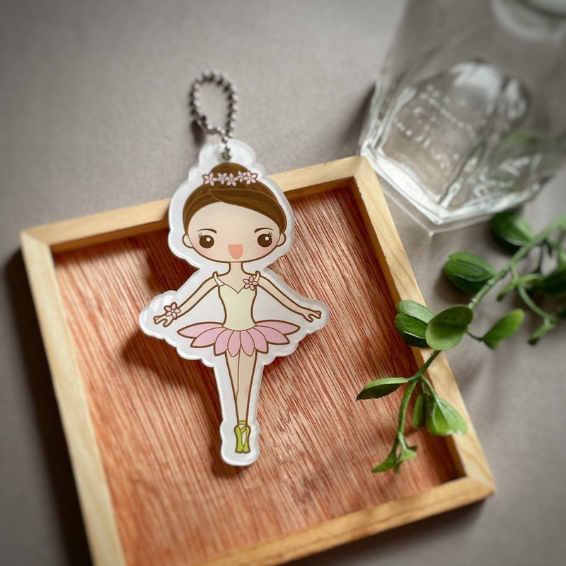 Ballet gifts/adult ballet/dance show souvenirs/dance ballet rewards/beaded charm key ring - พวงกุญแจ - อะคริลิค 