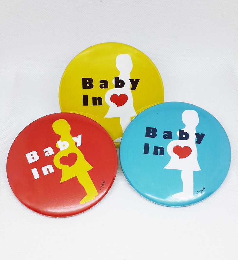 [BABY IN belly] Li-good 7.5cm pin - Badges & Pins - Other Metals 