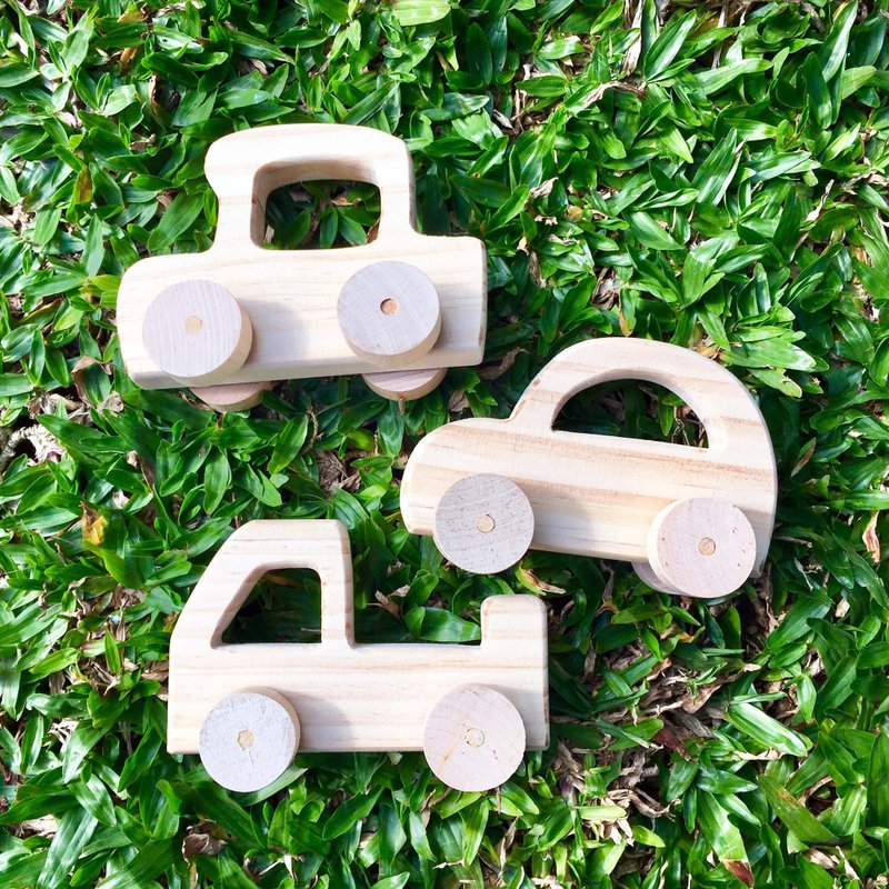 【DIY材料包】木頭車車 - 寶寶/兒童玩具/玩偶 - 木頭 粉紅色