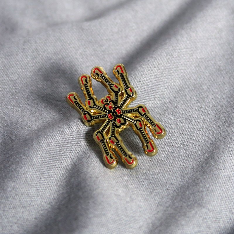 Spiderdraws Enamel Pin – Gift for Climbers and Boulderers – 攀岩針 – 등반 クライミング - 徽章/別針 - 其他金屬 多色