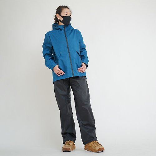 Outperform 奧德蒙雨衣專賣店 揹客 Packerism ULT 夾克式背包款兩件式衝鋒雨衣-日本藍