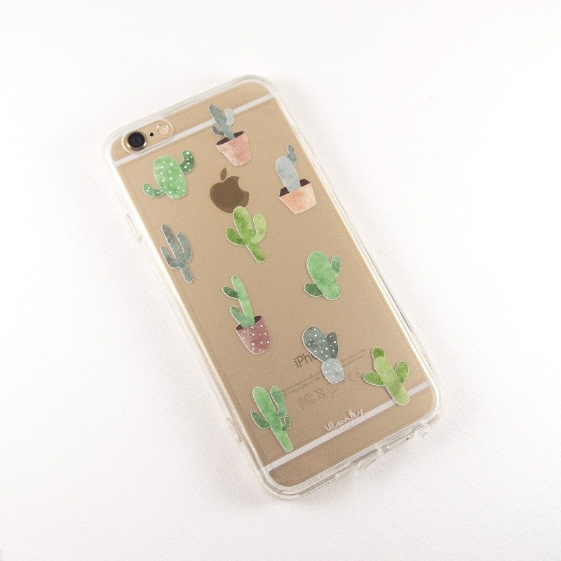 Cactus clear iPhone 6/6S case - Phone Cases - Plastic Green