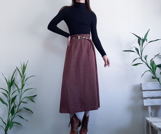 90s brown skirt best sale