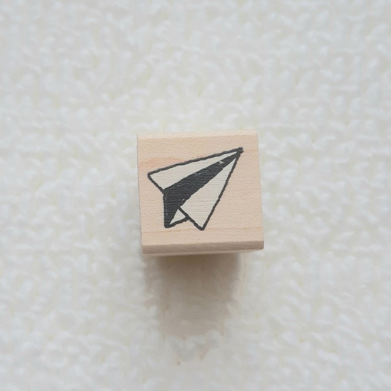 Korean Uncle Paper Airplane Square Seal M - Stamps & Stamp Pads - Wood 