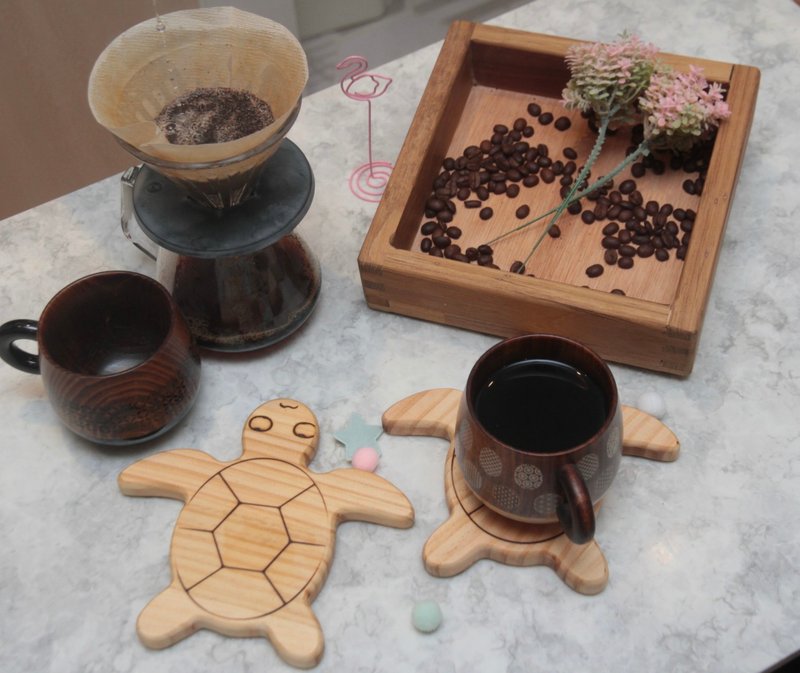 The Honu-海龜杯墊 - 杯墊 - 木頭 