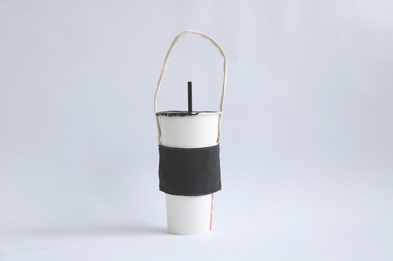 MaryWil suede light drink bag - black - ถุงใส่กระติกนำ้ - ผ้าฝ้าย/ผ้าลินิน สีดำ