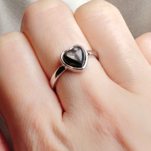 特別版ーハート型ハイパーシーン天然クリスタルリング 強力な金運招来