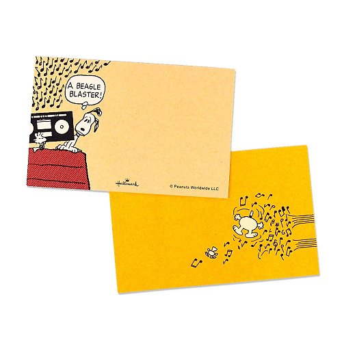 205剪刀石頭紙 Snoopy聽音樂 8入【Hallmark-Peanuts 史努比-JP禮物卡】