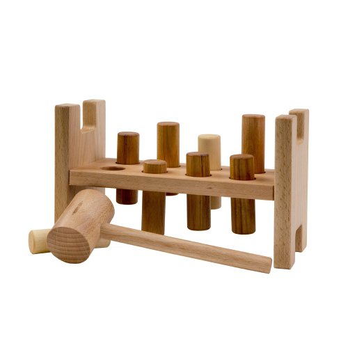 Little Wonders 親子概念店 Wooden Story - 原木敲打臺 - Natural