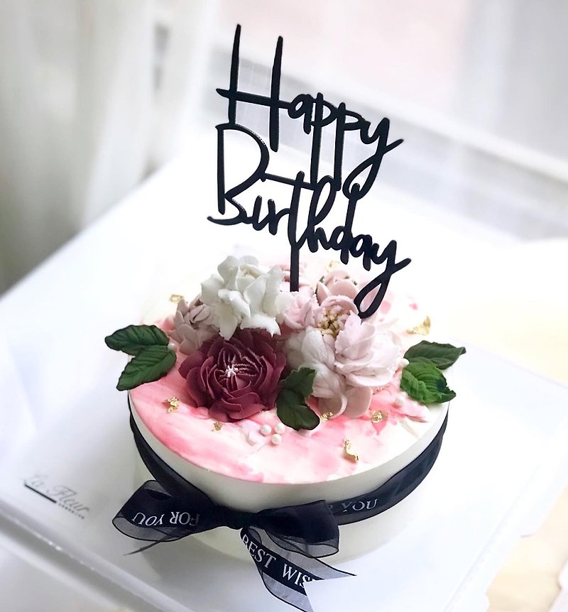 [Birthday cake is also needed in the epidemic] Limited self-pickup!!! Wine red series-Korea's most rammed flower light cheese bee - Cake & Desserts - Fresh Ingredients 
