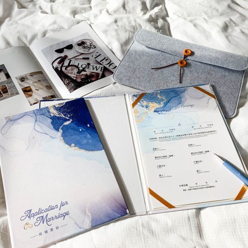 來GET婚 結婚書約毛氈套組 夢幻渲染│戶政事務所適用│異性/同性皆有