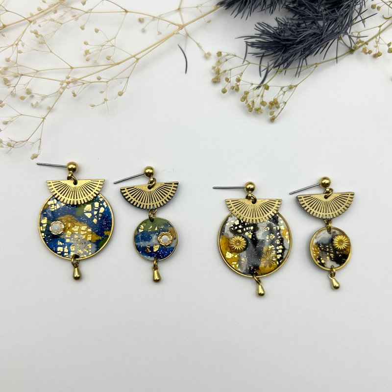 Yuanban/polymer clay handmade earrings - ต่างหู - ดินเผา หลากหลายสี