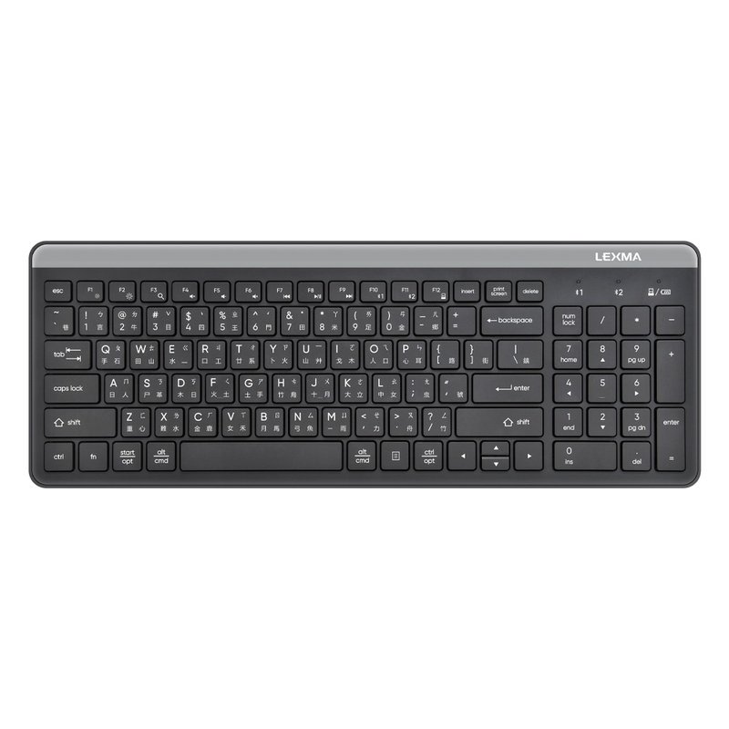 LEXMA LK7100B 無線跨平台 藍牙 靜音鍵盤-黑色(LEXMA) - 電腦配件 - 其他材質 
