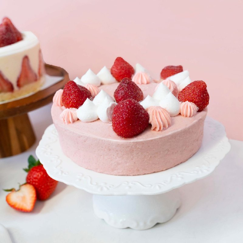 【溫莎堡】草莓優格蛋糕 6吋 季節限定/草莓蛋糕/生日蛋糕 - 蛋糕/甜點 - 新鮮食材 紅色