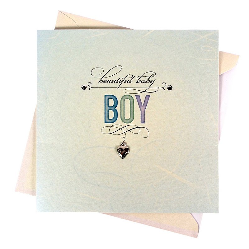 可愛的男寶寶 迎接你生命中心的摯愛【Hallmark-卡片 寶貝賀喜】 - 卡片/明信片 - 紙 藍色