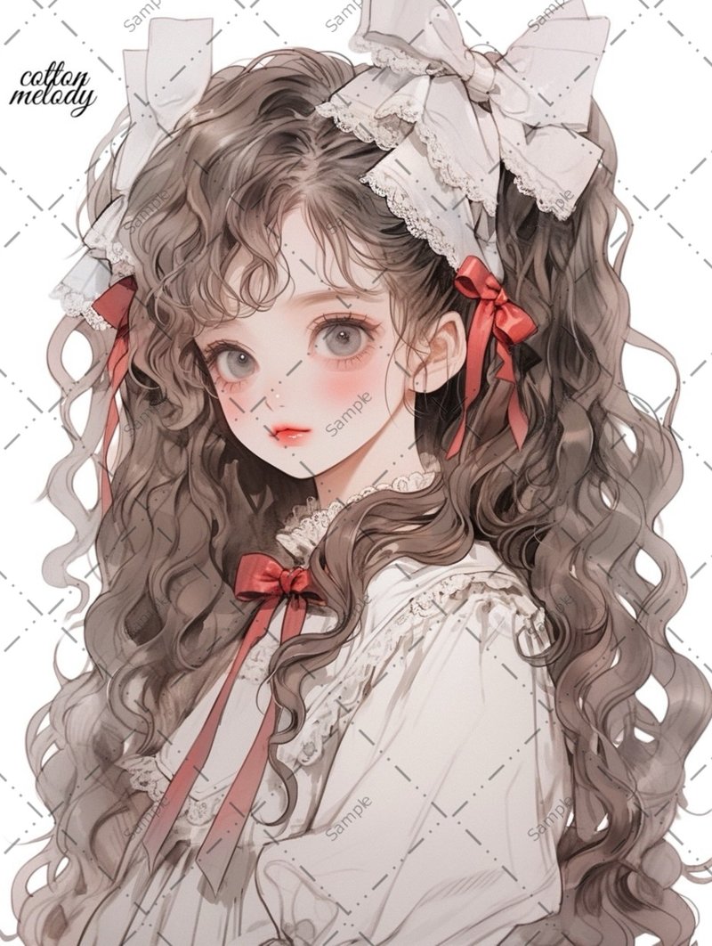 original sticker no.957 人物ステッカー オリジナルステッカー 人物ステッカー 女の子ステッカー オリジナル人物ステッカー - 貼紙 - 紙 