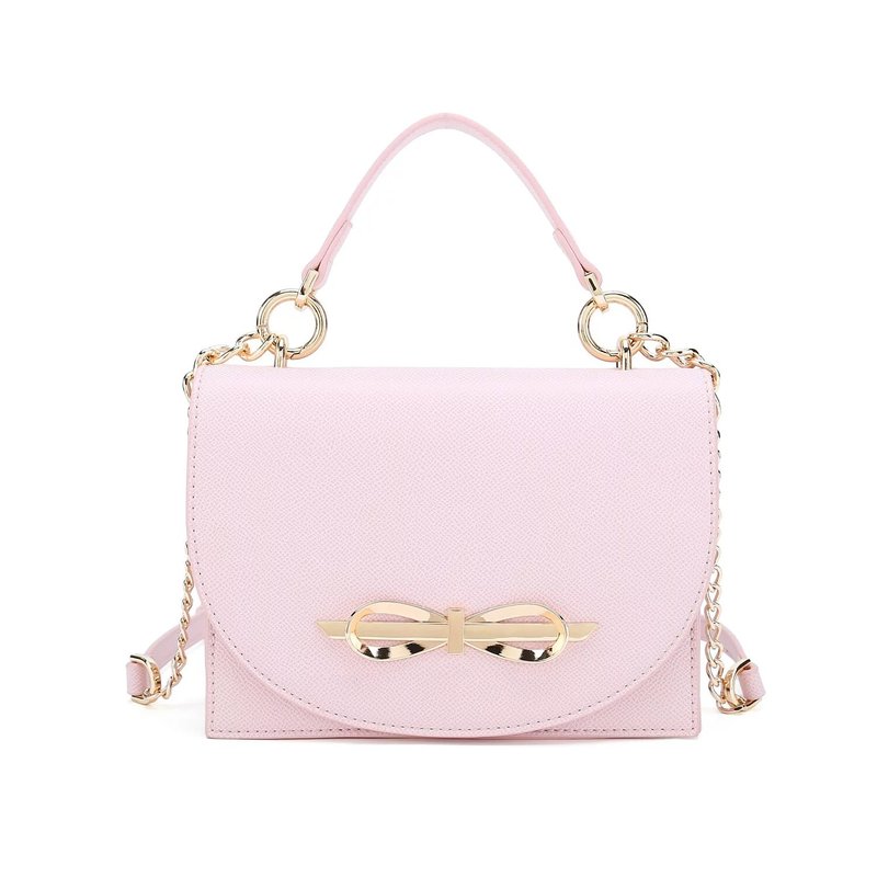 蝴蝶裝飾側揹袋 - 側背包/斜背包 - 人造皮革 粉紅色