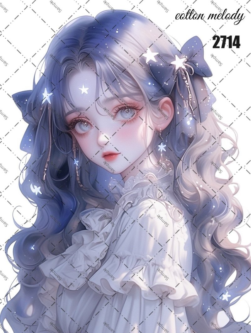 original sticker no.2714 人物ステッカー オリジナルステッカー オリジナル人物ステッカー 装飾ステッカー cotton melody - 貼紙 - 紙 