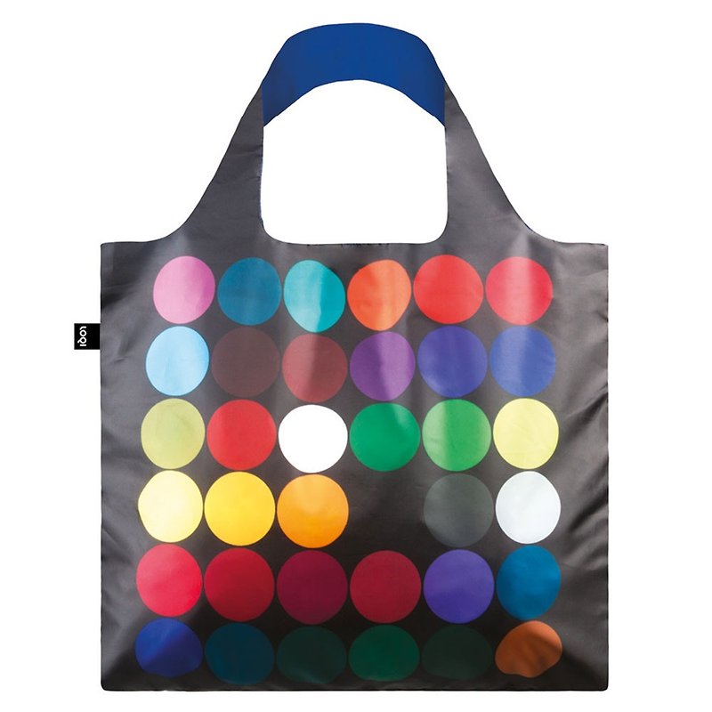 LOQI shopping bag-polka dot PGDO - กระเป๋าแมสเซนเจอร์ - กระดาษ สีเทา