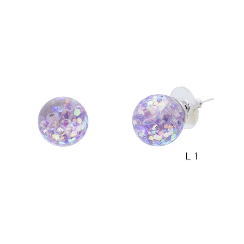 Luvin Snowball Earrigs (L) - Earrings & Clip-ons - Glass 