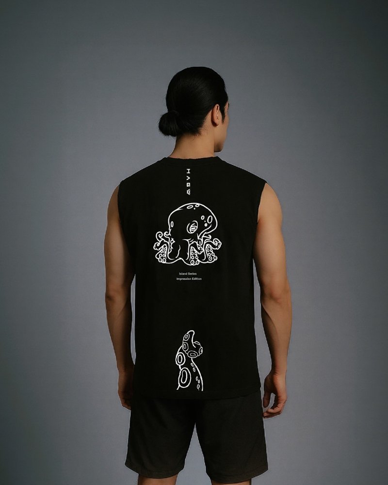 HAGWOUTDOOR Island Series Tank 島嶼系列背心-印象款-科莫多島 - 男背心 - 棉．麻 