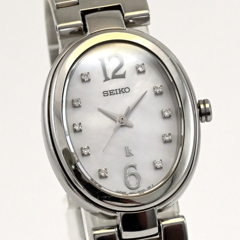 Vintage Seiko LUKIA 23mm Oval Shell Dial Stainless Limited Edition Ref.1N01-0ET0 - Women's Watches - Stainless Steel 