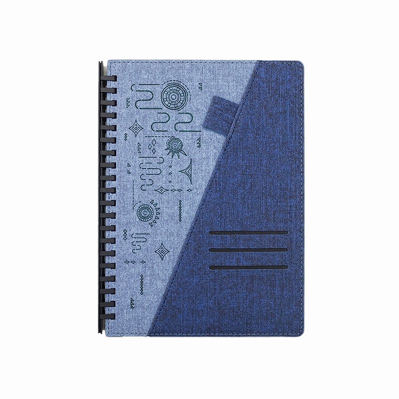 A5 抽取式活頁本-冬日夏雲。2022時間迴廊-藍藍拼接 - 筆記本/手帳 - 紙 多色