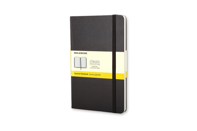 MOLESKINE 經典黑色硬殼筆記本 - L - 方格 - 燙金服務 - 筆記本/手帳 - 紙 黑色