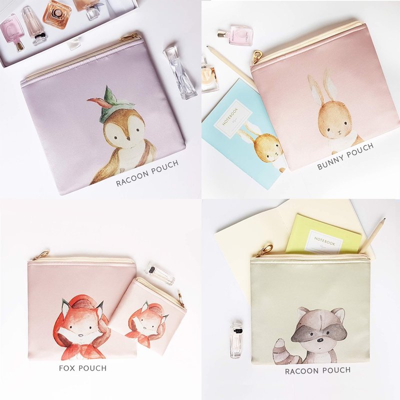 8pcs Personalised Pouch - 化妝包/收納袋 - 絲．絹 多色