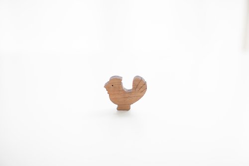 WOOD515 客製化姓名禮物原木深色造型木片 - 咕咕雞