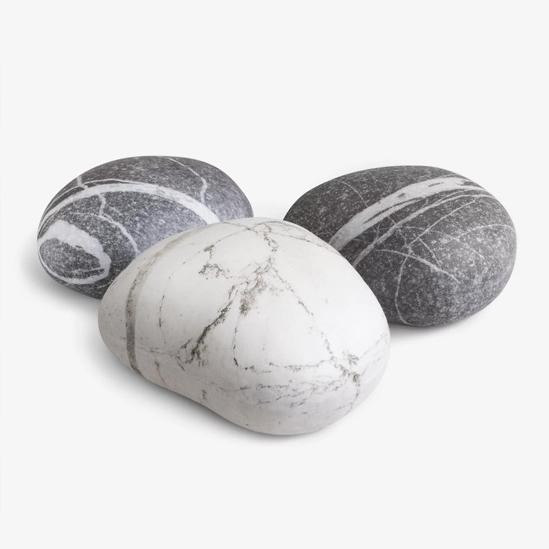 Set of 3 stones Kamushi - 其他家具 - 聚酯纖維 灰色