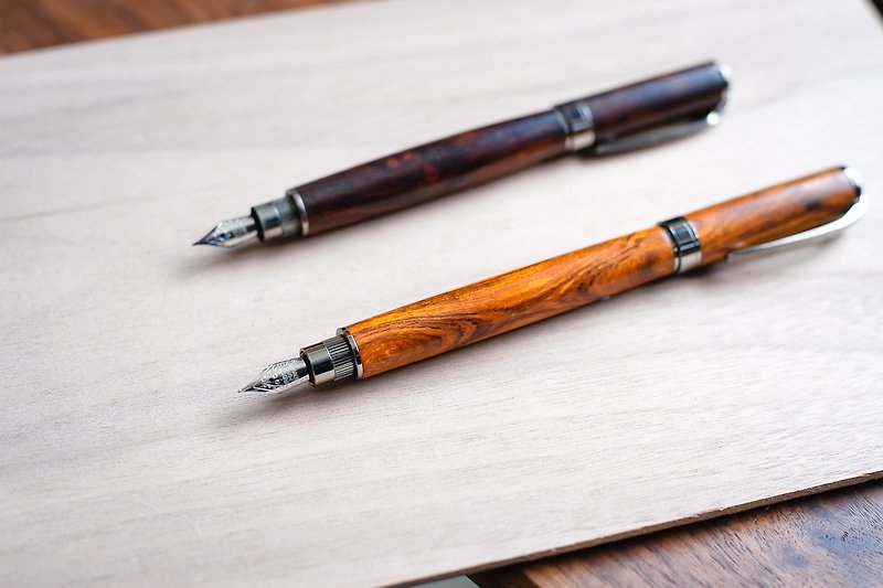 [Customized] fountain pen/handmade wooden pen/magnetic suction/name engraving - Fountain Pens - Wood Multicolor