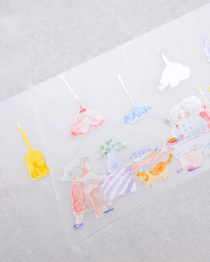 美好時光 - PET 紙膠帶 | 7cm x 5m - 貼紙 - 紙 