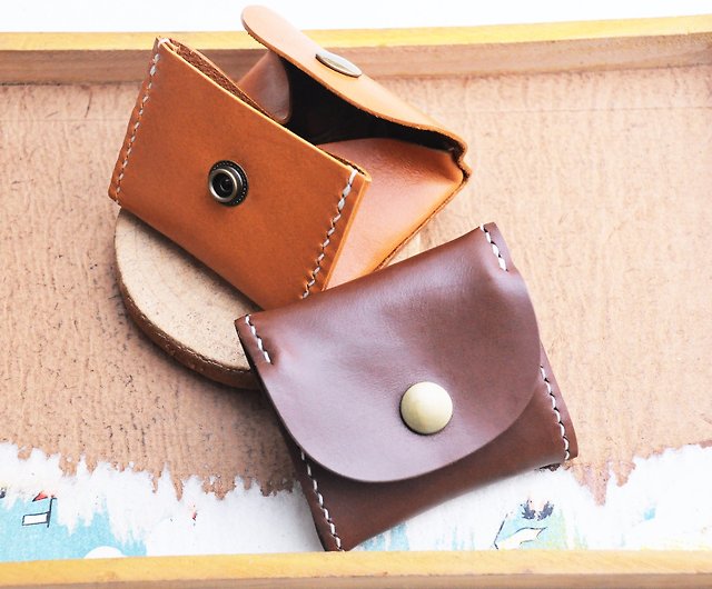 Brown Square-shaped Genuine Leather Bag
