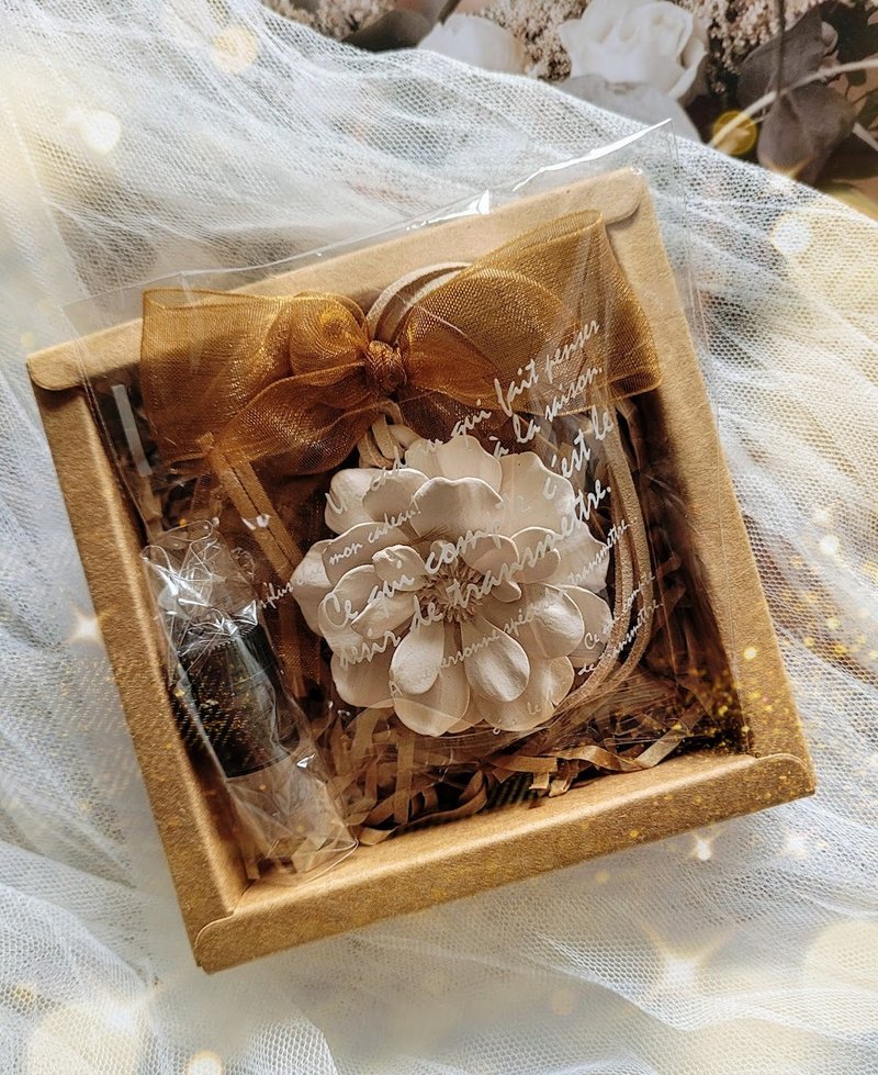 蝴蝶花毛莨洋牡丹擴香石禮盒 活動禮 結婚小物 聖誕交換禮物 - 香氛/精油/擴香 - 其他材質 