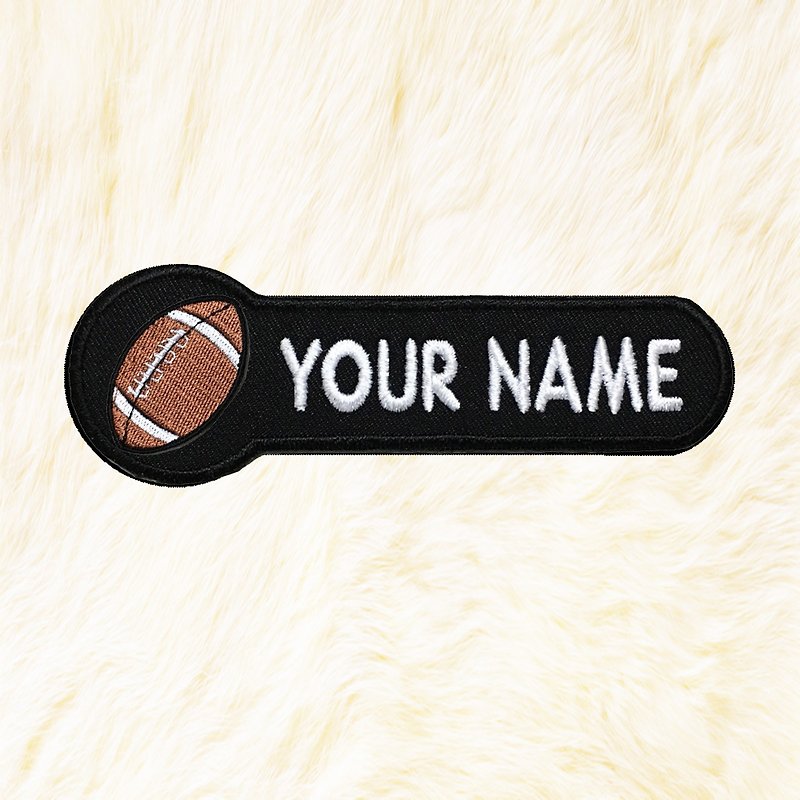 American Football Personalized Iron on Patch Your Name Text Buy 3 Get 1 Free - 編織/羊毛氈/布藝 - 繡線 黑色