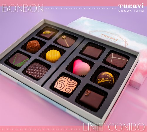 ボンボン入りチョコレートギフトボックス 12個入り - ショップ