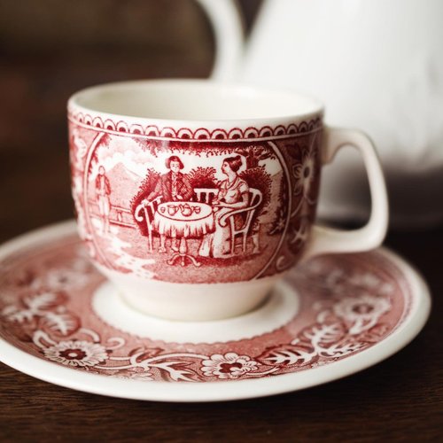 BFK ショコラカップ＆ソーサー Olga 手彩色検フランスアンティークベルギー BFK ショコラカップ＆ソーサー Olga 手彩色検フランスアンティーク