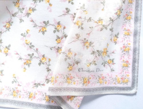 Christian Dior ヴィンテージ ハンカチ フローラル ギフト 彼女