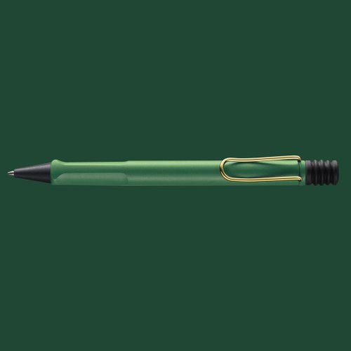 LAMY TAIWAN 官方旗艦館 【雷雕刻字2024】LAMY 原子筆 限量獨家 /SAFARI/ 復古綠金夾