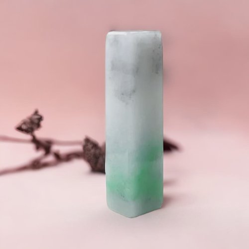 瓔珞翡翠 飄陽綠翡翠印章 | 天然緬甸玉A貨翡翠 | 送禮