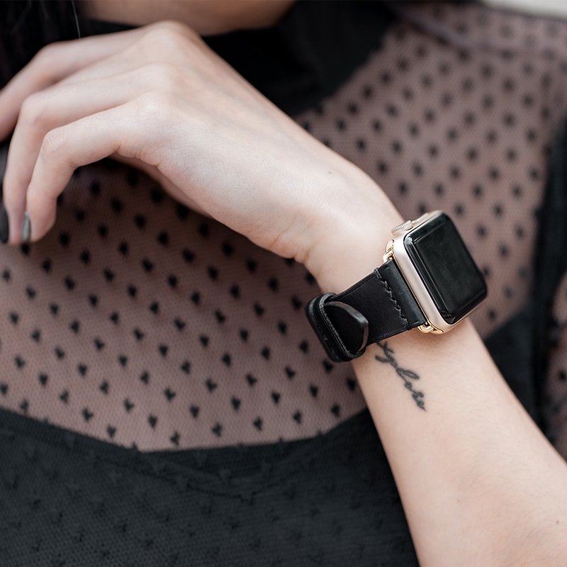 Apple watch handmade leather strap custom Causal Slim - Watchbands - Genuine Leather 