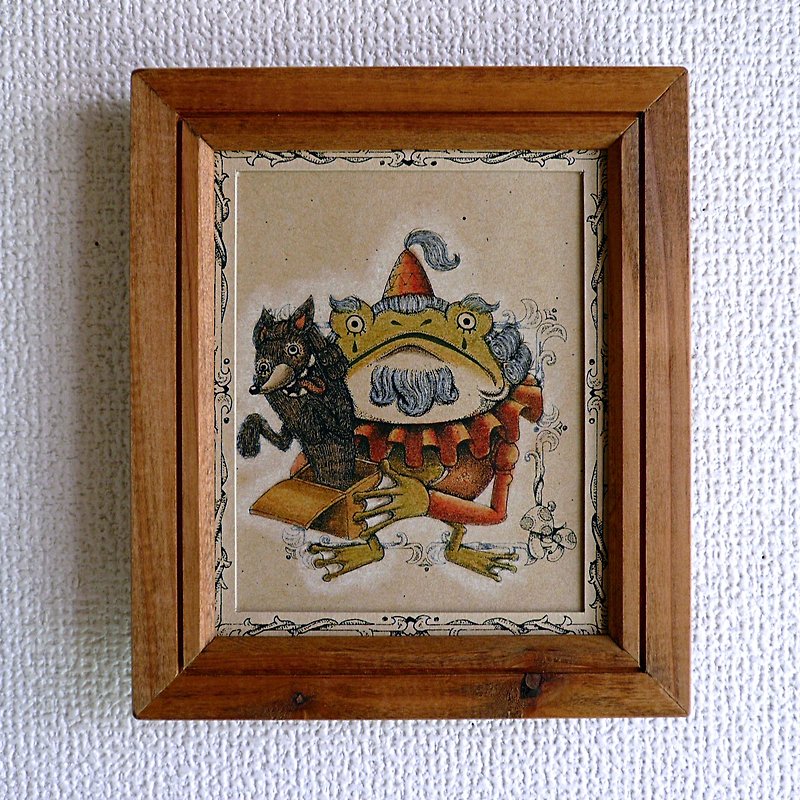 【Framed entries】 Portrait of a frog / magician - โปสเตอร์ - กระดาษ สีกากี