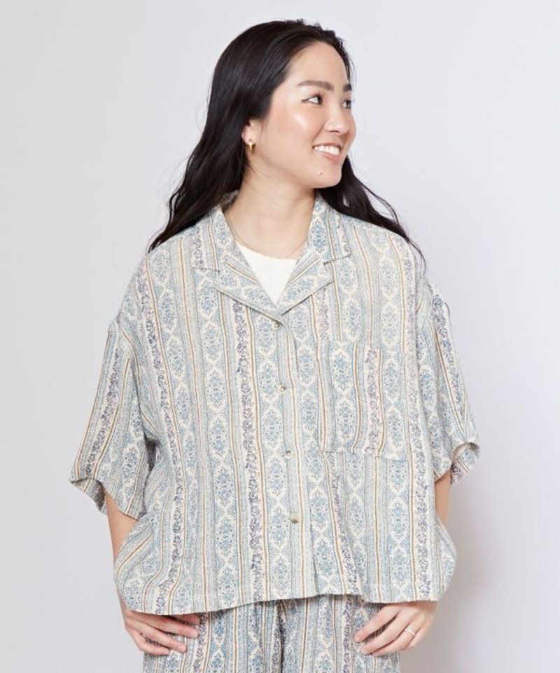 【熱門預購】島嶼午後夏威夷女版開襟襯衫 (2色) 4ID-5216 - 女襯衫 - 其他材質 
