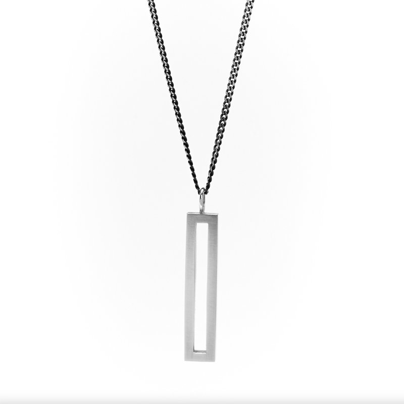 Bold line bar pendant - Necklaces - Sterling Silver Silver