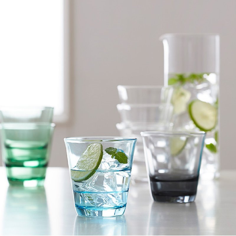 2 Spash Tumblers / Pair Set - Cups - Glass Transparent