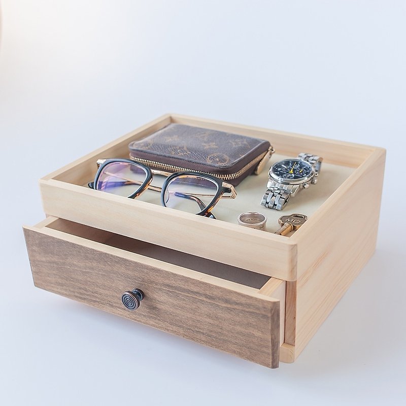 【單抽收納盒】手工 原木木盒 飾品盒 - 收納箱/收納用品 - 木頭 