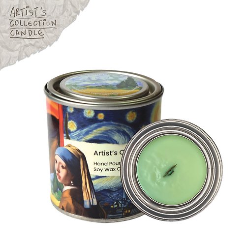 sleep-ing Artist Candle Collection - A wheatfield with cypress (Vincent Van Gogh)